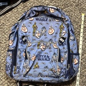 Pottery Barn Kids Star Wars Backpack Large droids C-3PO BB8 R2D2